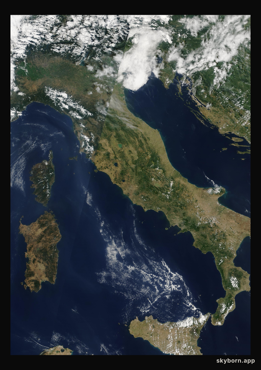 The Earth on 31 July 2006 · Italy and the Adriatic