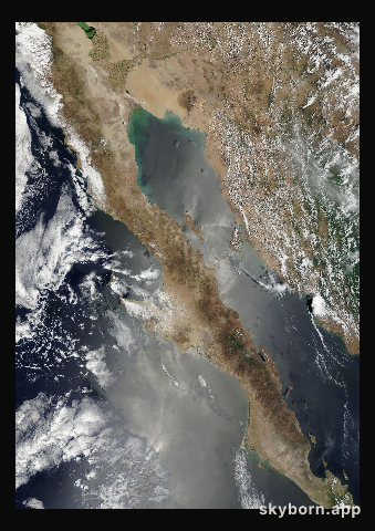 The Earth on 1 August 2006 · Baja California