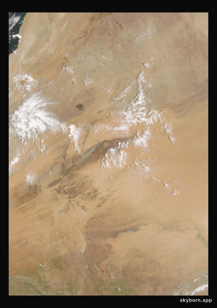 The Earth on 3 August 2006 · Eye of the Sahara, Mauritania