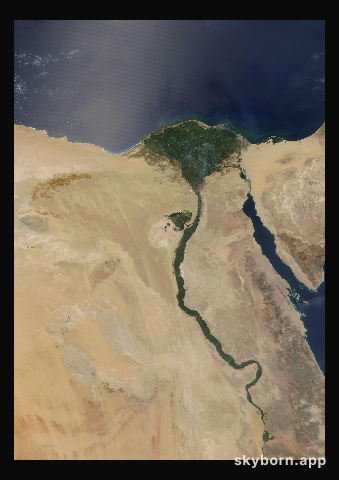The Earth on 4 August 2006 · Nile Delta and Sinai
