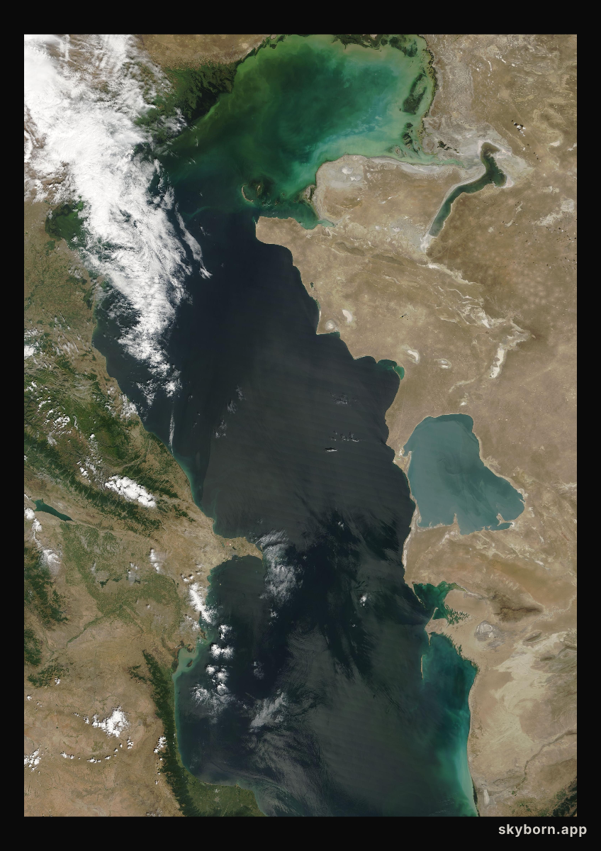 The Earth on 9 August 2006 · Caspian Sea