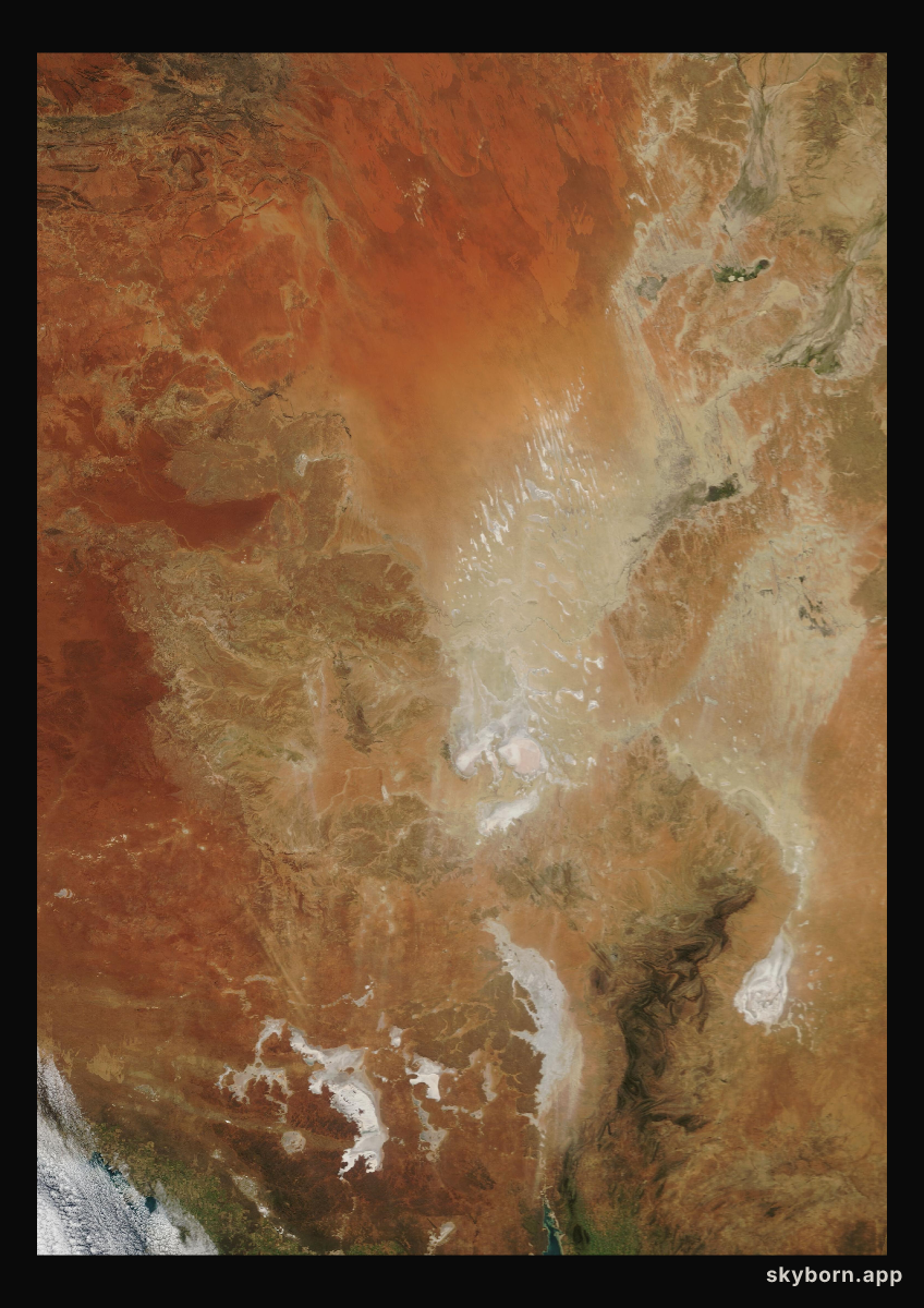 The Earth on 16 August 2006 · Lake Eyre, Australia