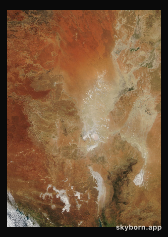The Earth on 16 August 2006 · Lake Eyre, Australia
