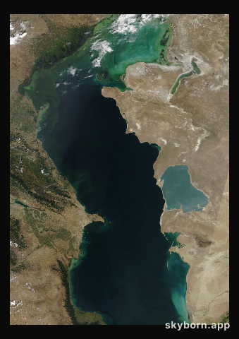 The Earth on 21 August 2006 · Caspian Sea