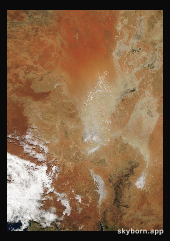 The Earth on 22 August 2006 · Lake Eyre, Australia