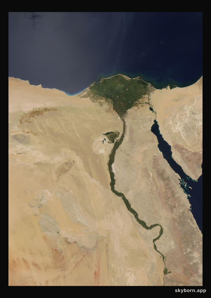 The Earth on 23 August 2006 · Nile Delta and Sinai