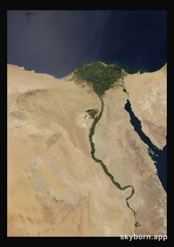 The Earth on 23 August 2006 · Nile Delta and Sinai