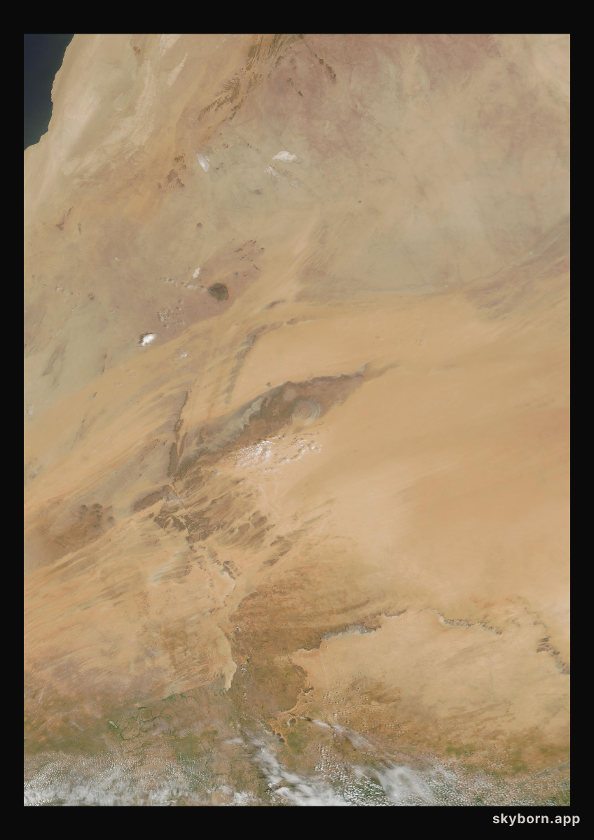 The Earth on 11 September 2006 · Eye of the Sahara, Mauritania