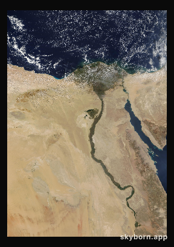 The Earth on 30 September 2006 · Nile Delta and Sinai