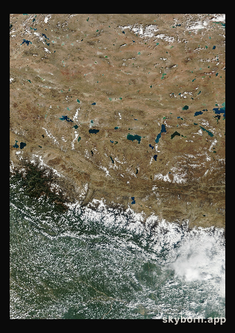 The Earth on 2 October 2006 · Himalaya and Tibet