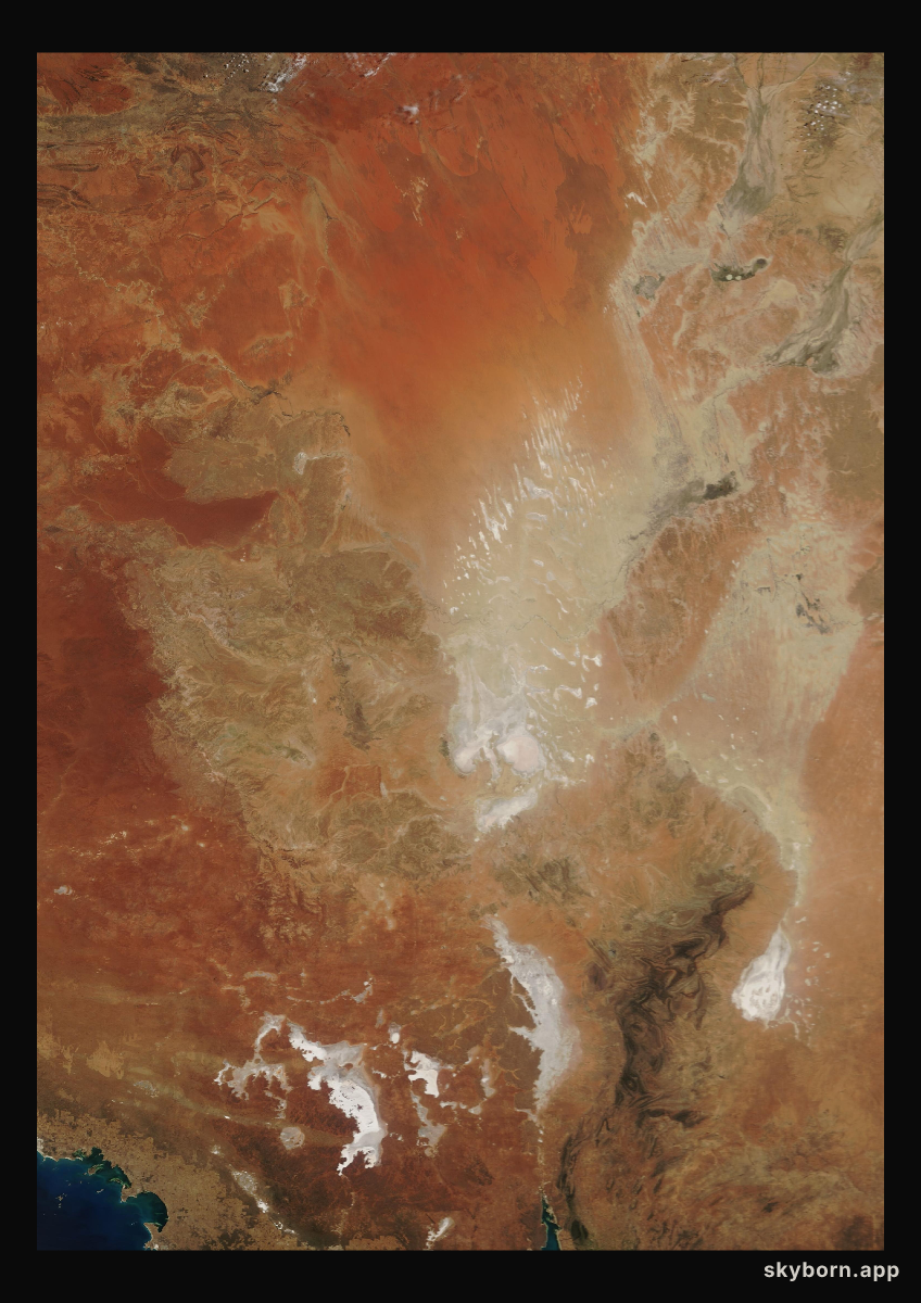 The Earth on 3 October 2006 · Lake Eyre, Australia