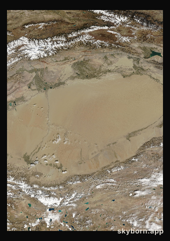 The Earth on 9 October 2006 · Taklamakan Desert