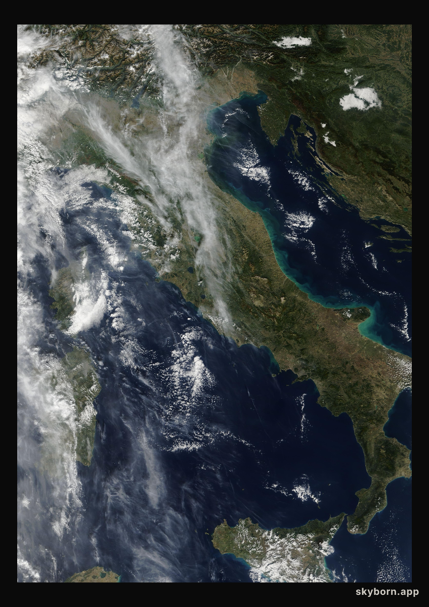 The Earth on 18 October 2006 · Italy and the Adriatic
