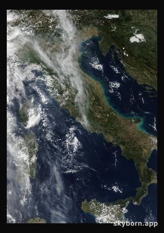 The Earth on 18 October 2006 · Italy and the Adriatic