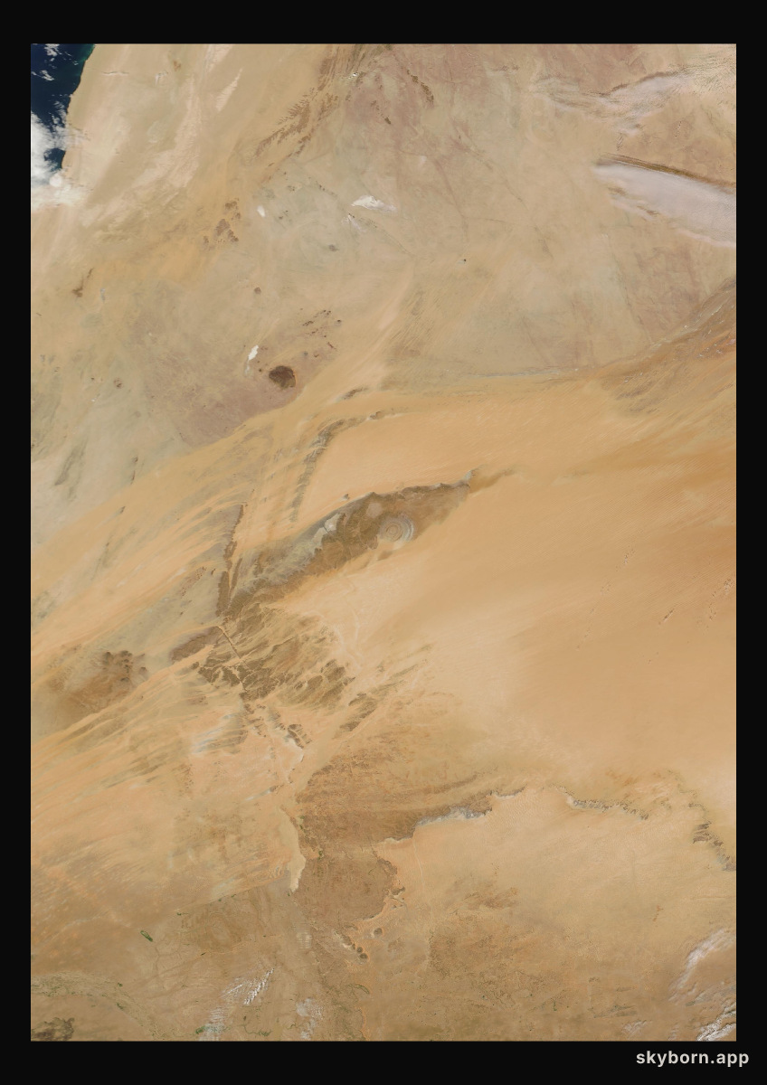 The Earth on 28 October 2006 · Eye of the Sahara, Mauritania