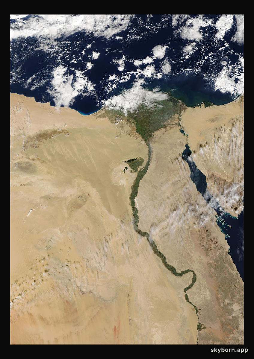 The Earth on 14 November 2006 · Nile Delta and Sinai