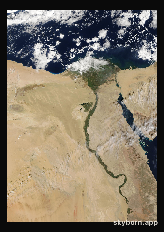 The Earth on 14 November 2006 · Nile Delta and Sinai