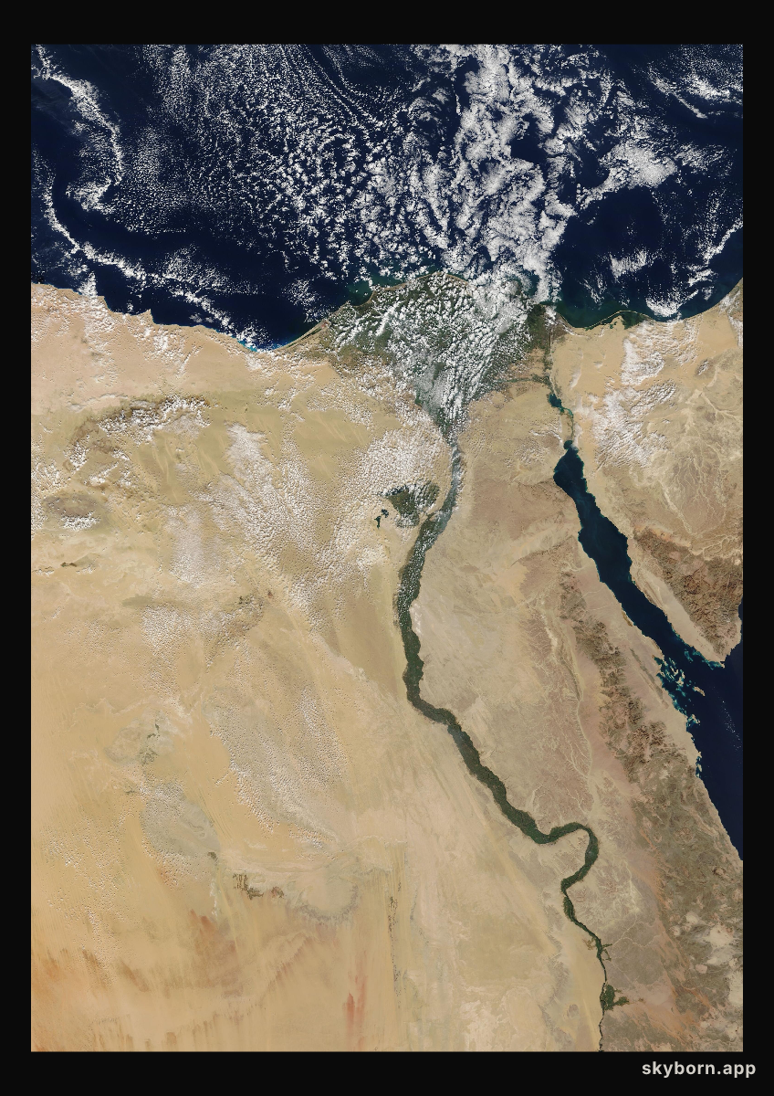 The Earth on 19 November 2006 · Nile Delta and Sinai
