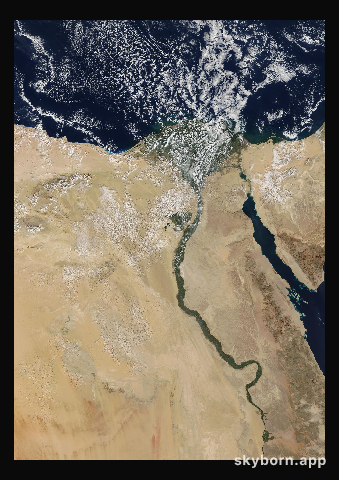 The Earth on 19 November 2006 · Nile Delta and Sinai