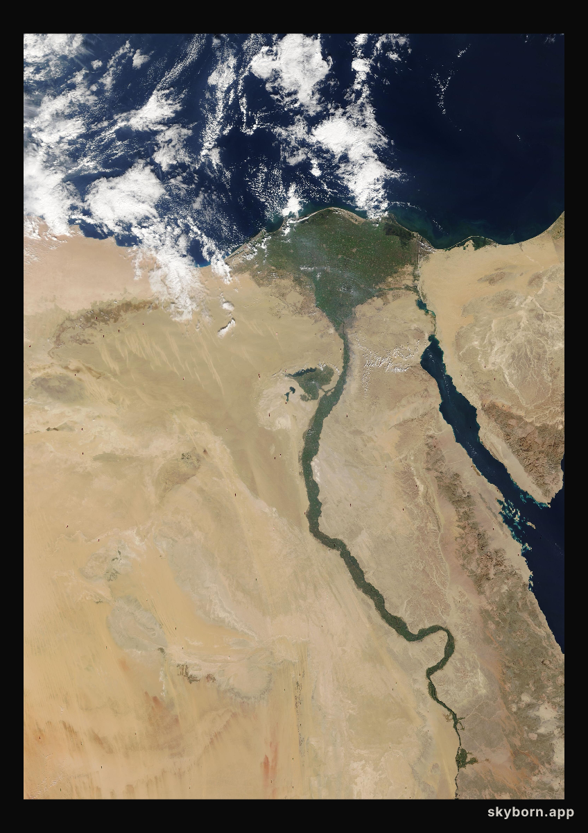 The Earth on 21 November 2006 · Nile Delta and Sinai
