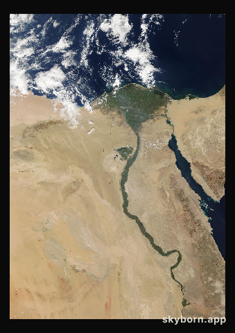 The Earth on 21 November 2006 · Nile Delta and Sinai