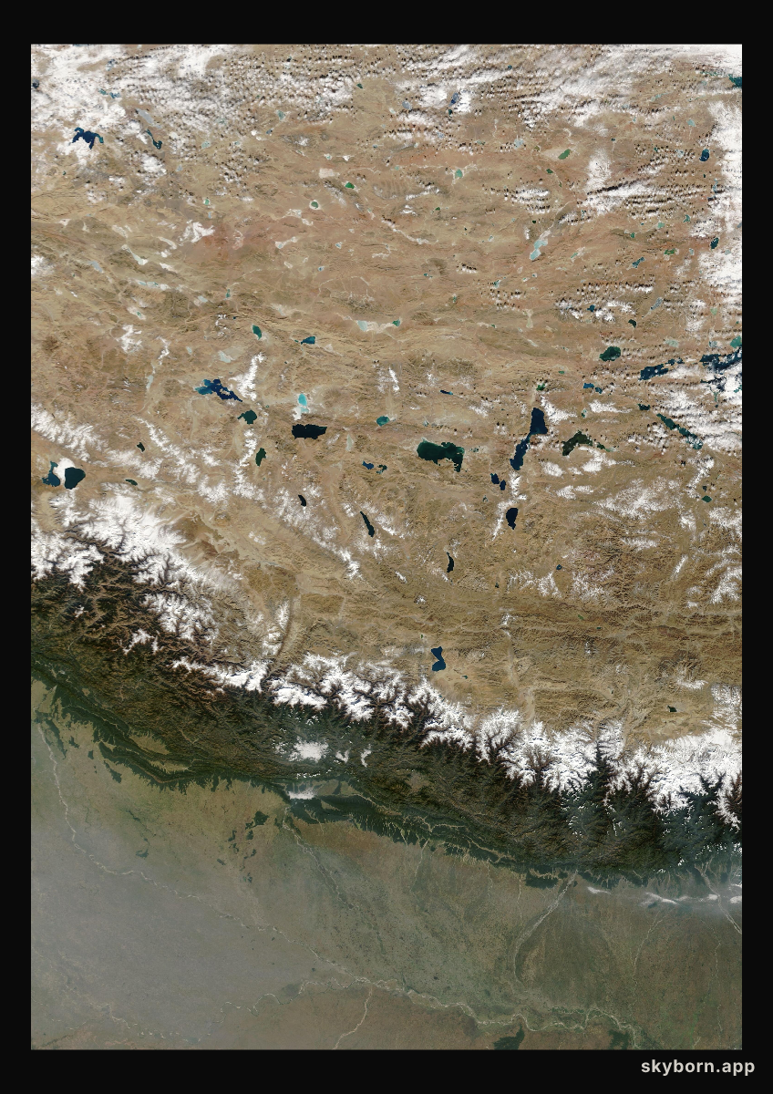 The Earth on 25 November 2006 · Himalaya and Tibet