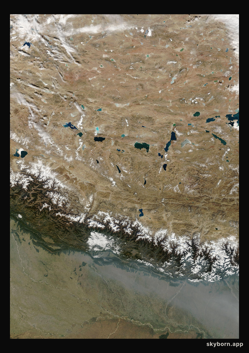 The Earth on 2 December 2006 · Himalaya and Tibet