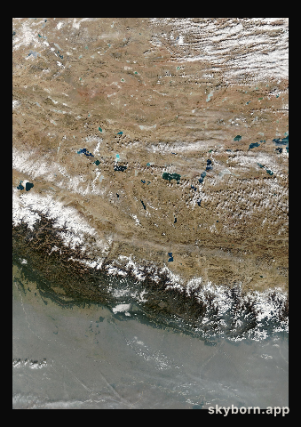 The Earth on 9 December 2006 · Himalaya and Tibet