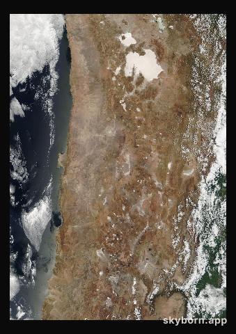 The Earth on 11 December 2006 · Atacama and the Andes