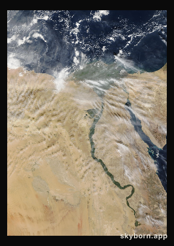 The Earth on 14 December 2006 · Nile Delta and Sinai