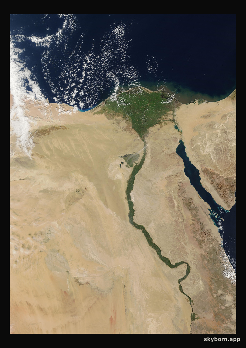 The Earth on 16 December 2006 · Nile Delta and Sinai