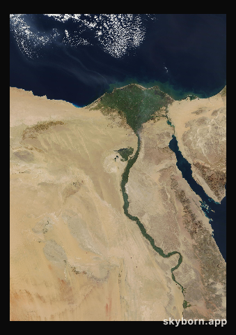 The Earth on 19 December 2006 · Nile Delta and Sinai