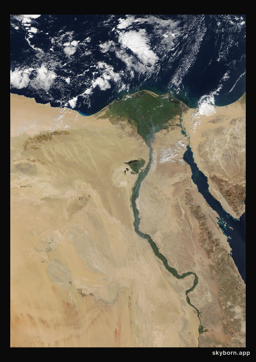 The Earth on 21 December 2006 · Nile Delta and Sinai