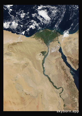 The Earth on 21 December 2006 · Nile Delta and Sinai