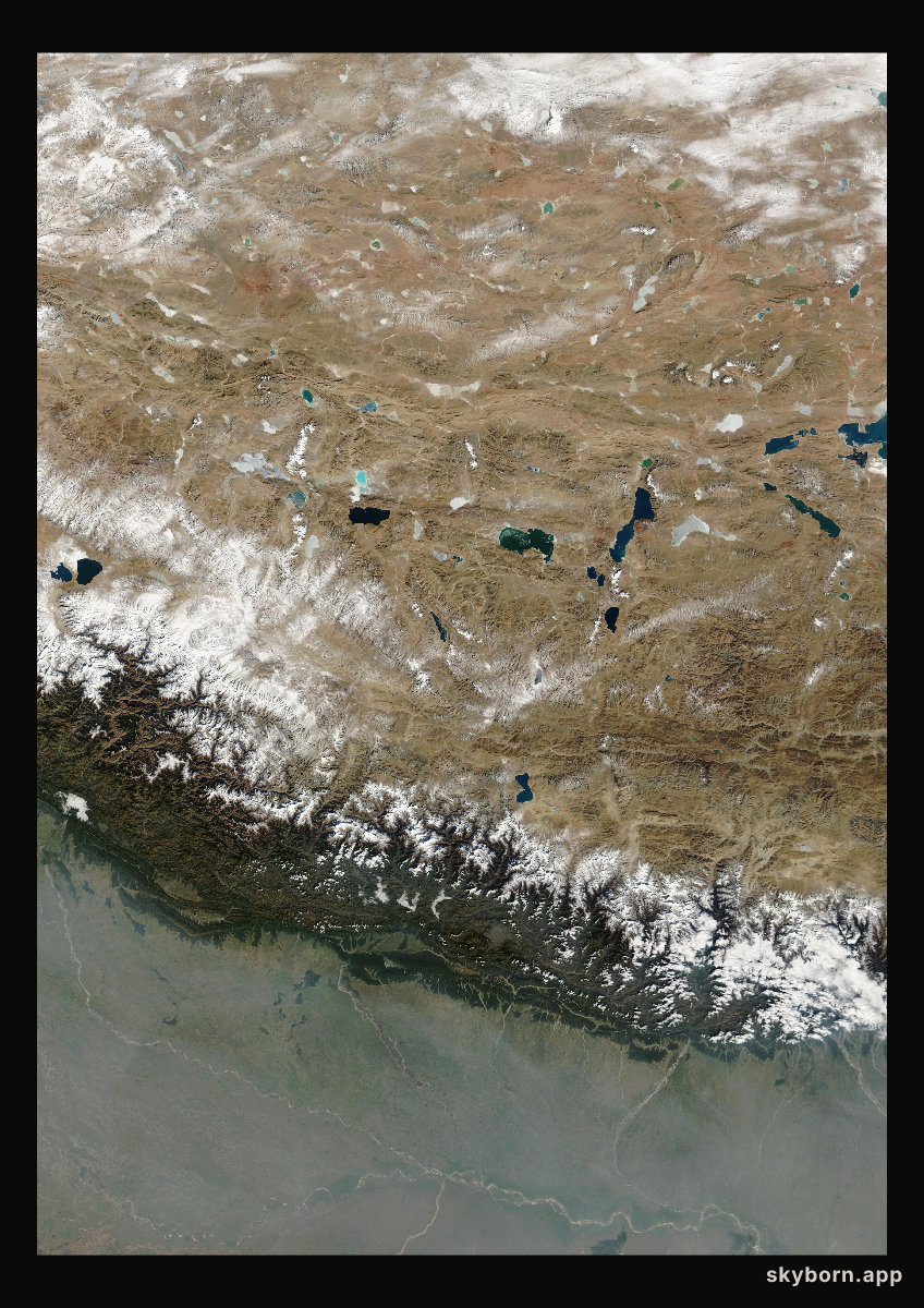 The Earth on 23 December 2006 · Himalaya and Tibet