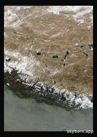 The Earth on 23 December 2006 · Himalaya and Tibet