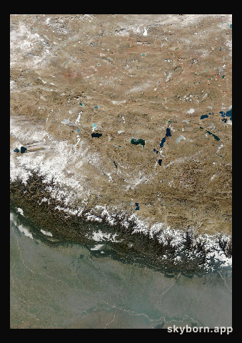 The Earth on 25 December 2006 · Himalaya and Tibet
