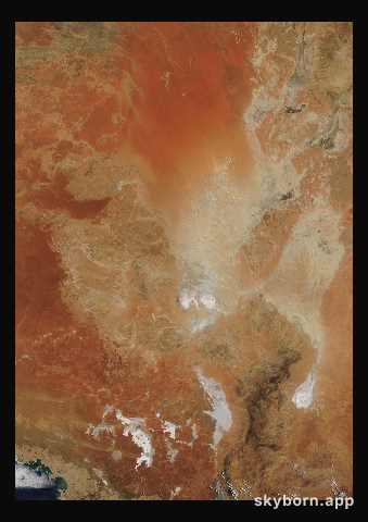 The Earth on 2 January 2007 · Lake Eyre, Australia