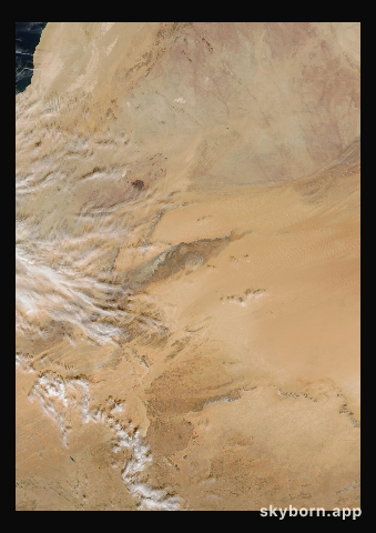 The Earth on 5 January 2007 · Eye of the Sahara, Mauritania
