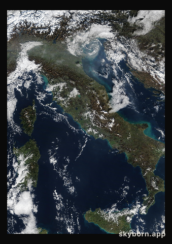 The Earth on 6 January 2007 · Italy and the Adriatic