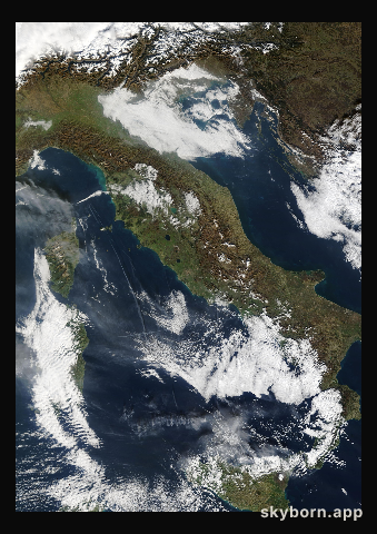 The Earth on 12 January 2007 · Italy and the Adriatic