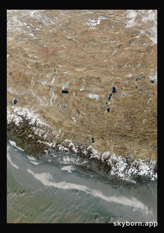 The Earth on 19 January 2007 · Himalaya and Tibet