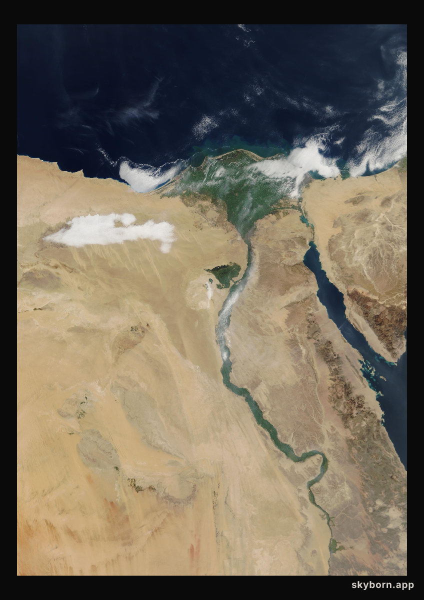 The Earth on 27 January 2007 · Nile Delta and Sinai