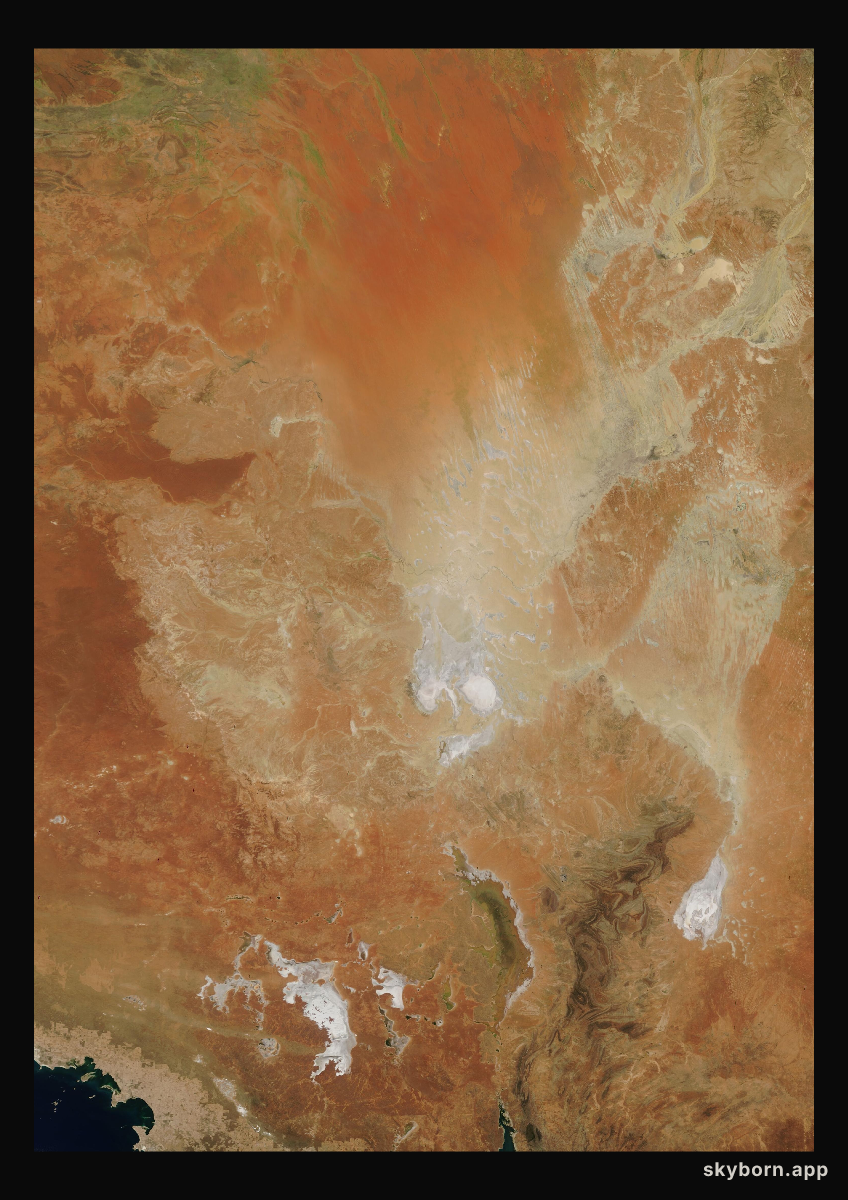 The Earth on 29 January 2007 · Lake Eyre, Australia