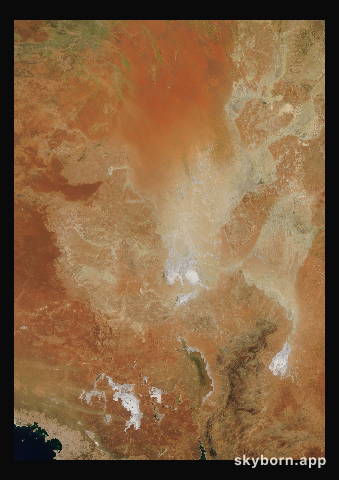 The Earth on 29 January 2007 · Lake Eyre, Australia