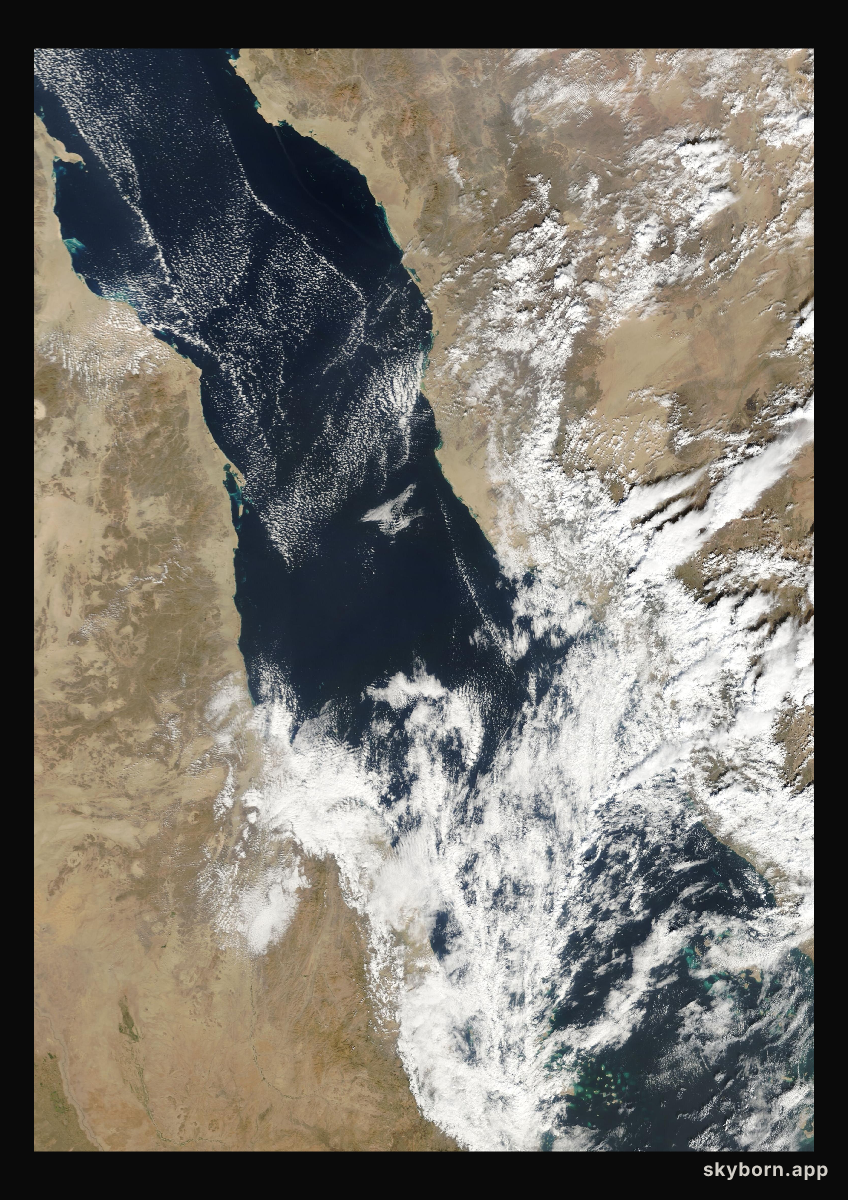 The Earth on 1 February 2007 · Red Sea