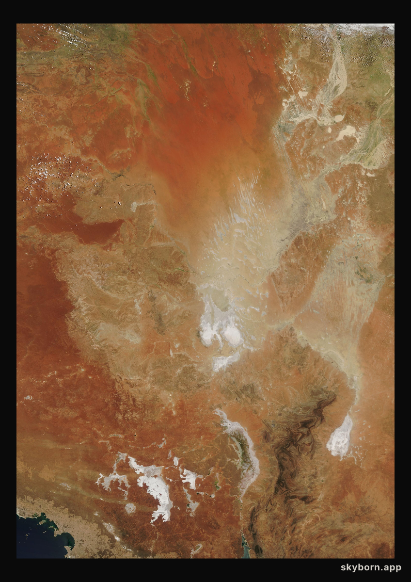 The Earth on 3 February 2007 · Lake Eyre, Australia