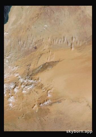 The Earth on 4 February 2007 · Eye of the Sahara, Mauritania