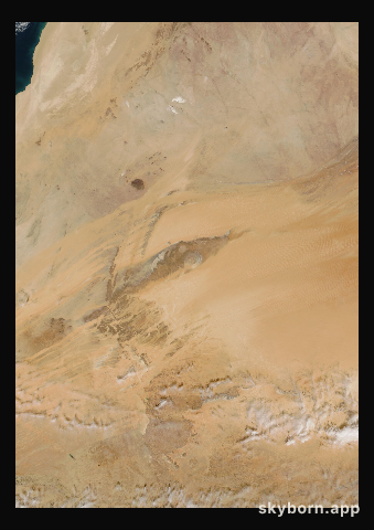 The Earth on 8 February 2007 · Eye of the Sahara, Mauritania