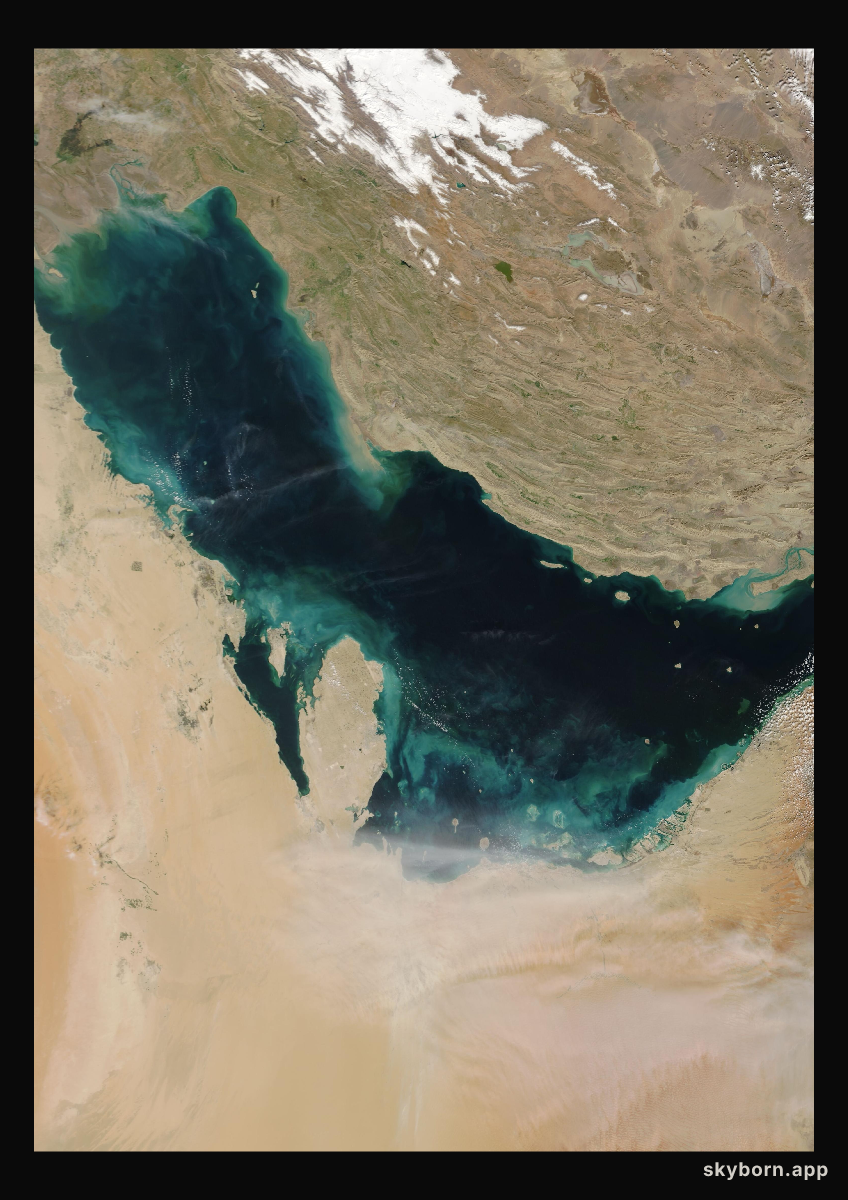 The Earth on 9 February 2007 · Persian Gulf